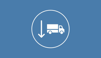 Icoontje vrachtwagen met pijl naar beneden