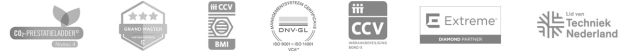 Certificeringen Homij Networks:CO2 prestatieladder niveau 4, Grand Master Qualifikation, CCV BMI, ISO 9001, ISO 14001, VCA**, CCV Borg E, Extreme Diamond, Lid van Techniek Nederland
